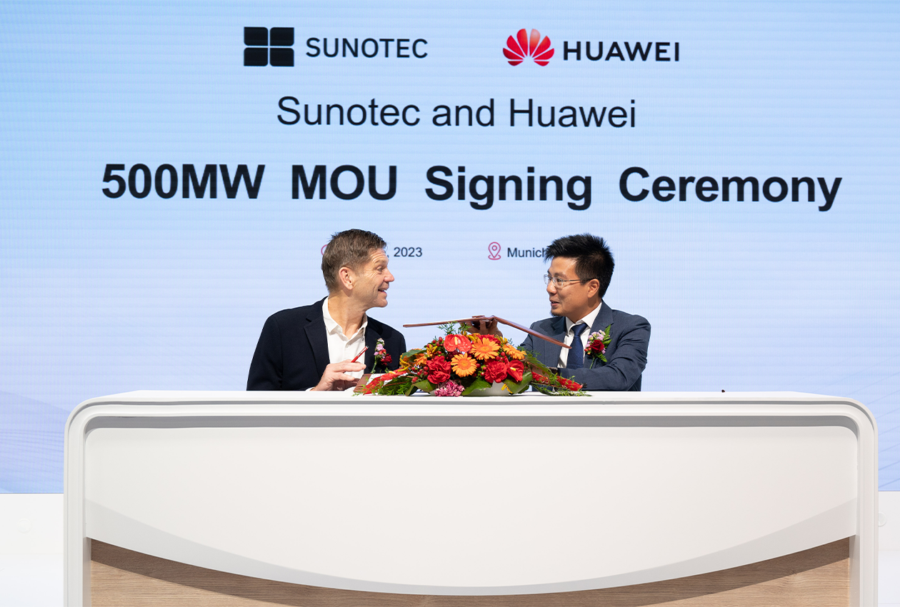 SUNOTEC и Huawei подписаха меморандум за сътрудничесто, за да допринесат за внедряването на фотоволтаични FusionSolar Smart  решения в България