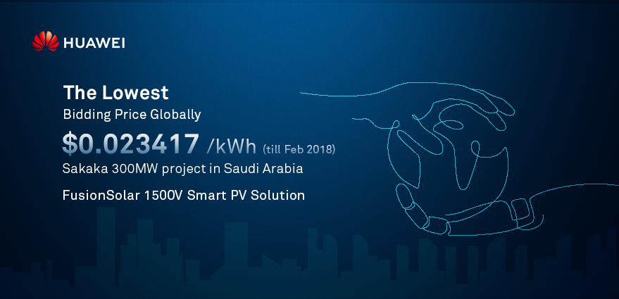 The First Large-scale Ground-mounted PV Plant in Saudi Arabia with Huawei 1500V Smart PV Solution