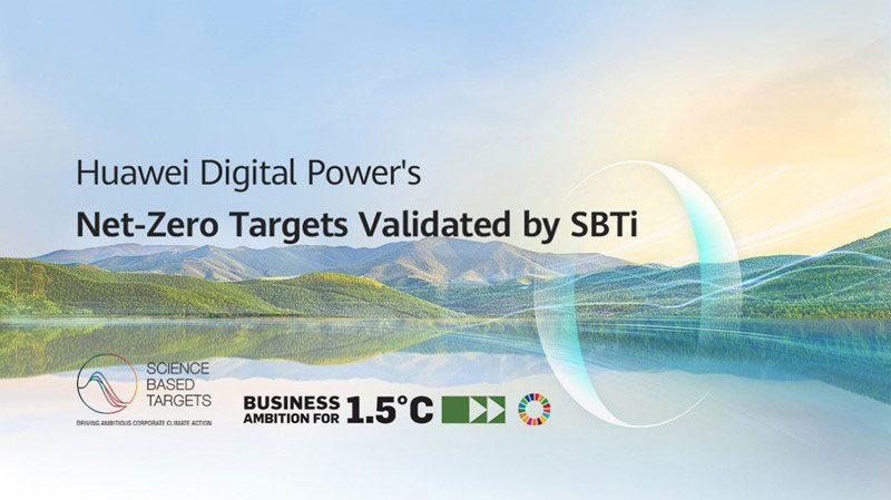 As metas de neutralidade de carbono da Huawei Digital Power validadas pela SBTi