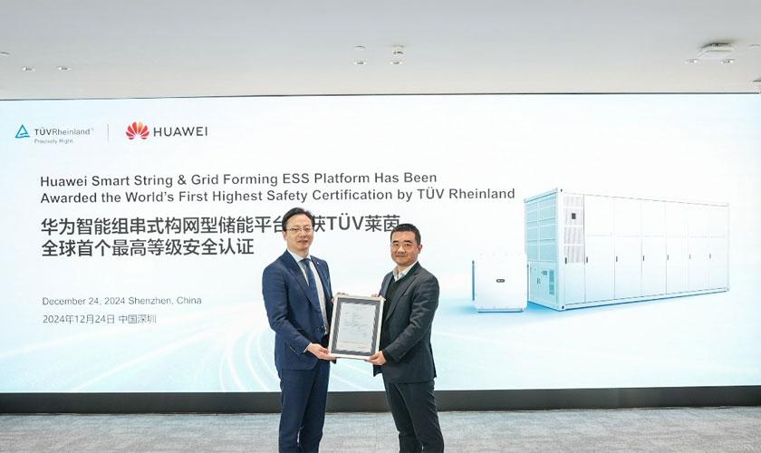 Huawei's ESS Platform Becomes the First to Achieve the World's Highest-Level Safety Certification from TÜV Rheinland