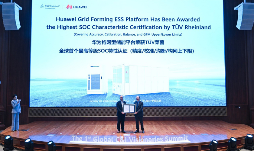 Huawei's ESS Platform Achieves the World's Highest-Level SOC Characteristics Certification from TÜV Rheinland