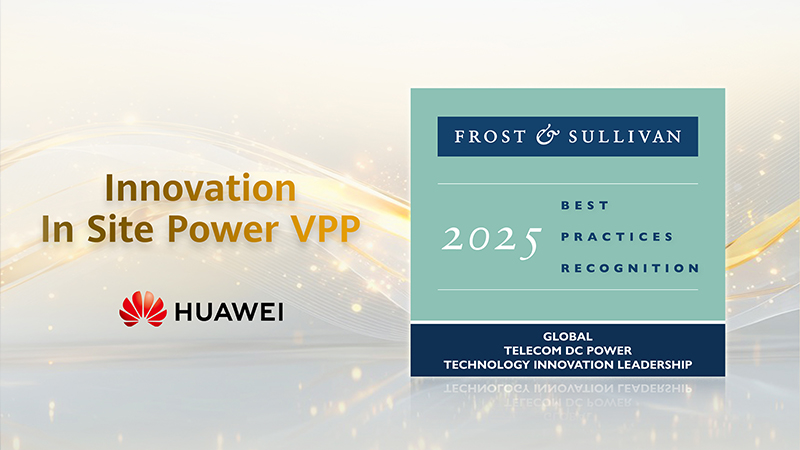 La solución Site Power de Huawei recibe el prestigioso premio Global Best Practices de Frost & Sullivan