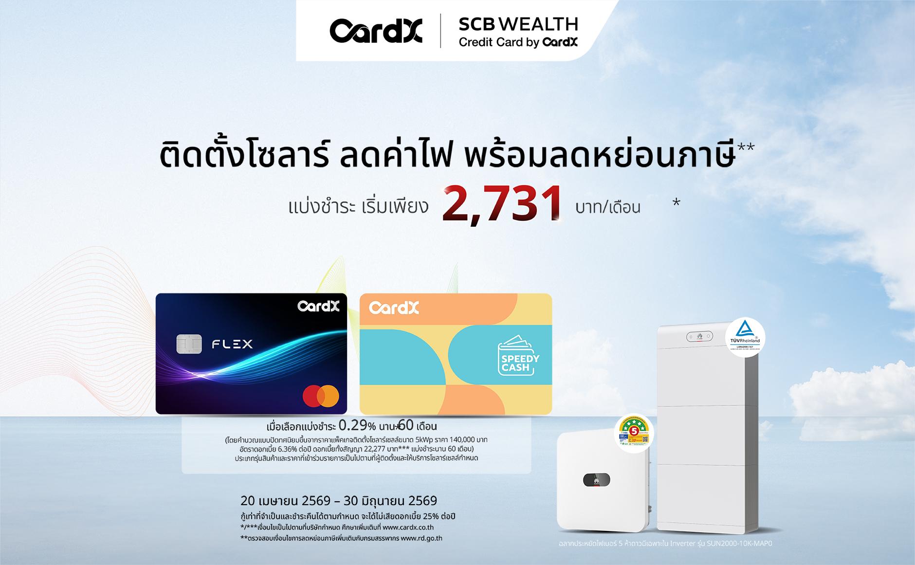 Install solar panels to reduce electricity bills and get tax deductions with credit card/cash advance limits from CardX.