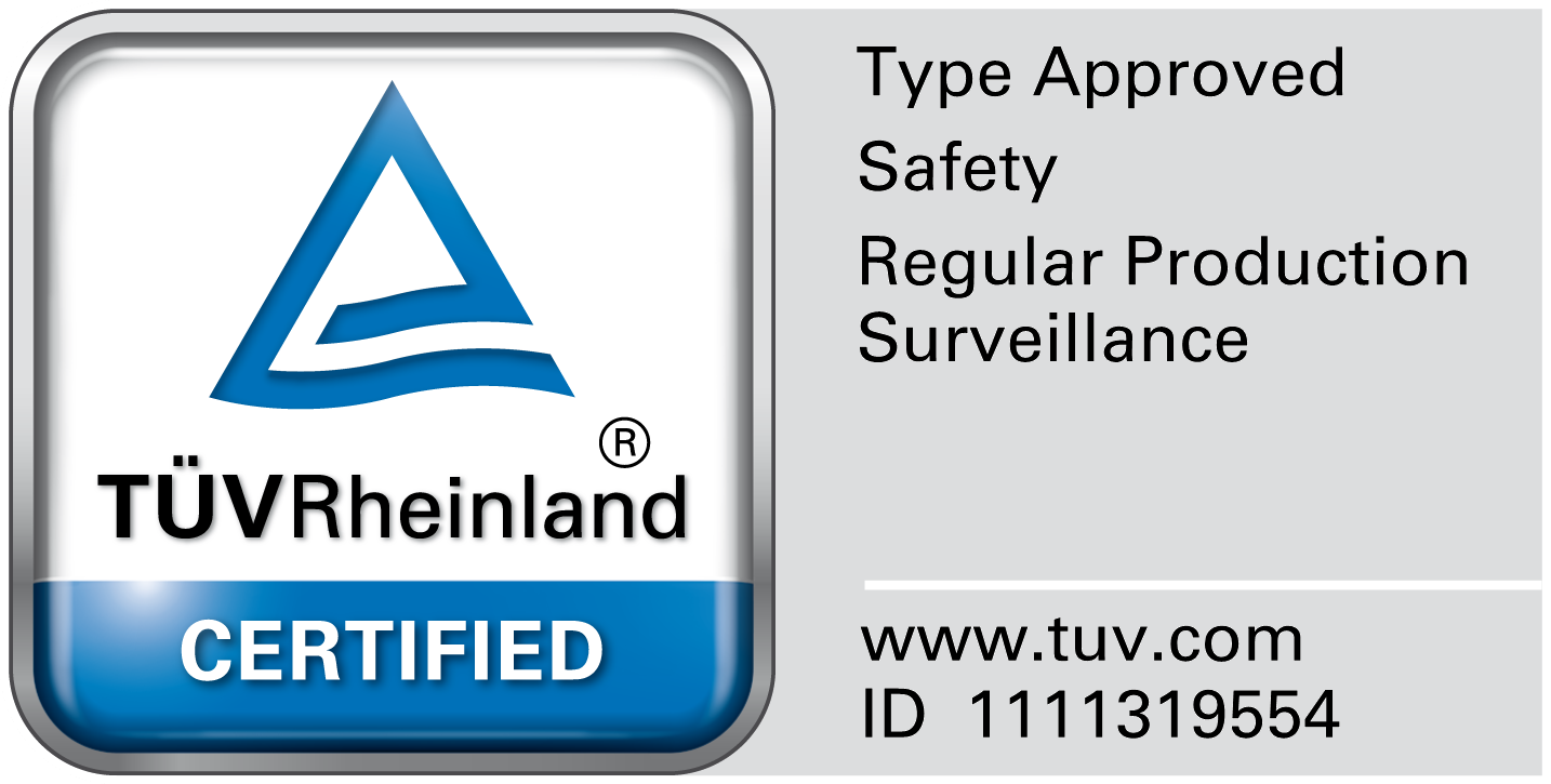 TUV Rheinland Safety Mark highest safety certification